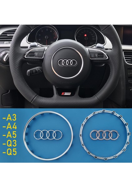 Audi Direksiyon Krom Halka 2012-16 Yuvarlak Tip A3-A4-A5-Q3-Q5