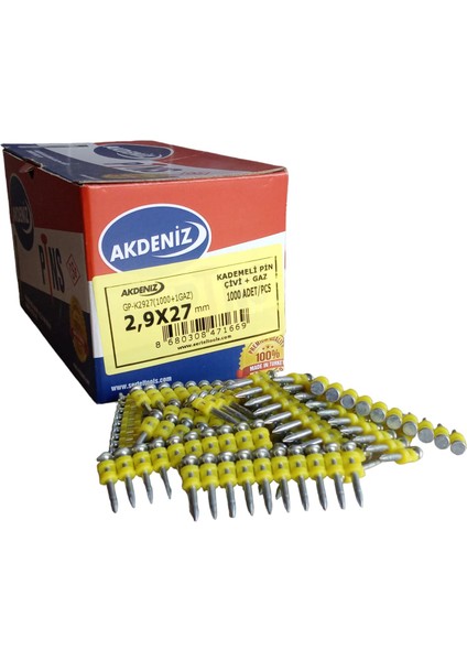 T30/38-A2 Havalı Beton Çivi Çakma Tabancası + Akdeniz 2.9 x 27 mm Metal Beton Pin Çivi Gaz Hariç 30.000 Adet Çivi fiyatları