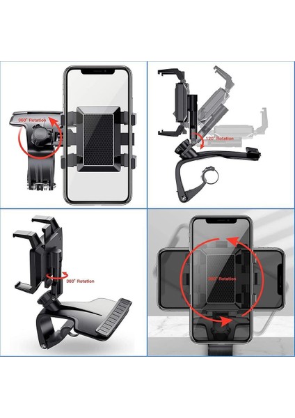 Carub Telefon Tutucu Torpido Üstü Numaratörlü 360 Derece modelleri