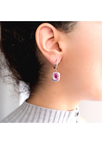 316L Çelik Pembe Taşlı Fantezi Küpe UNK-562 fiyatları