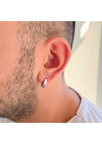 316L Çelik 5mm Beşgen Halka Küpe UNK-717 modelleri