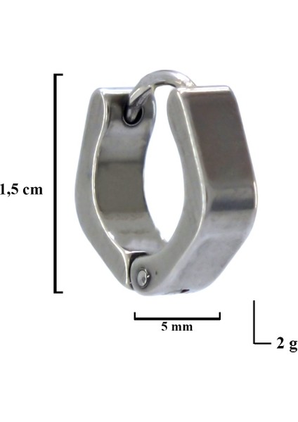 316L Çelik 5mm Beşgen Halka Küpe UNK-717 fırsatları