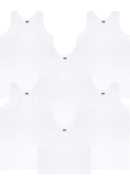 Erkek Çocuk Ribana Pamuk Beyaz Premium Atlet 6'lı Paket fiyatları