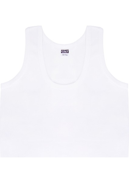 Erkek Çocuk Ribana Pamuk Beyaz Premium Atlet 6'lı Paket modelleri