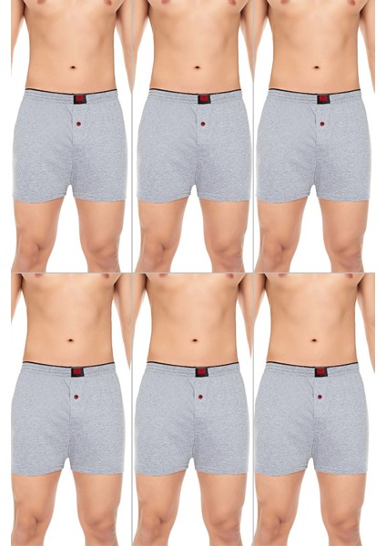 Erkek 6'lı Penye Düğmeli Rahat Karışık Boxer - Özel Premium Paketinde fiyatları
