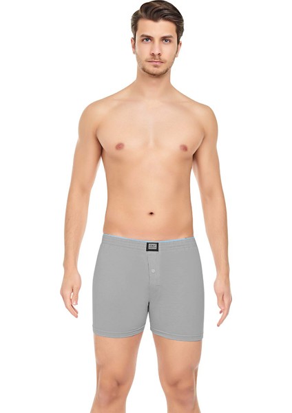 Erkek 6'lı Penye Düğmeli Rahat Karışık Boxer - Özel Premium Paketinde modelleri