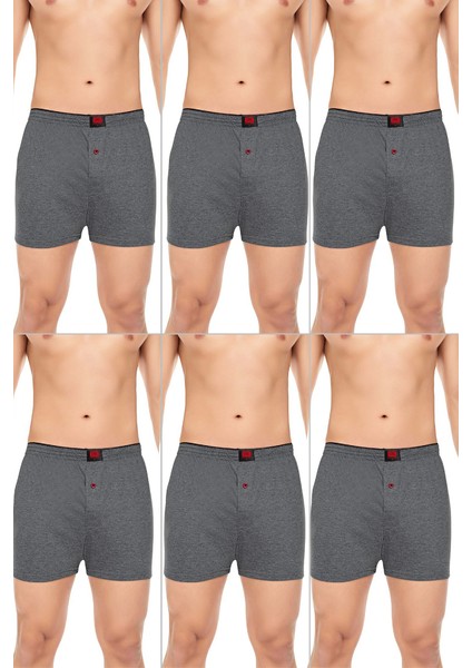 Erkek 6'lı Penye Düğmeli Rahat Karışık Boxer - Özel Premium Paketinde fiyatları