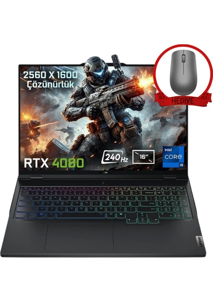 Legion Pro 7 Intel Core I9-13900HX 40GB 4tb SSD RTX4080/12GB W11H 16'' 240Hz Wqxga Taşınabilir Bilgisayar 82WQ00AXTX-A26