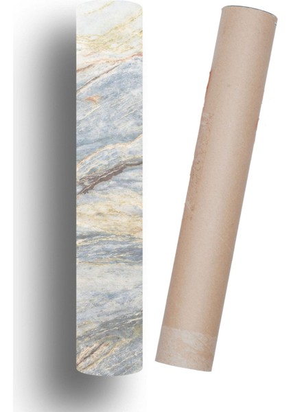 Mutfak Tezgah Üstü Mermer Desen Kendinden Yapışkanlı Folyo Kaplama Renkli 70 cm x 100 cm