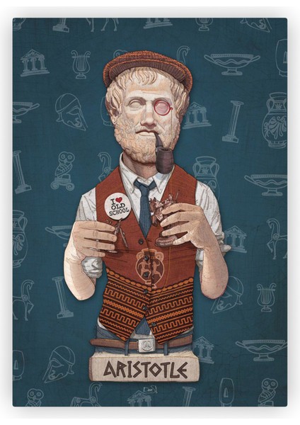 Modern Aristo Aristoteles Aristotle Ahşap Poster 20 x 29 cm