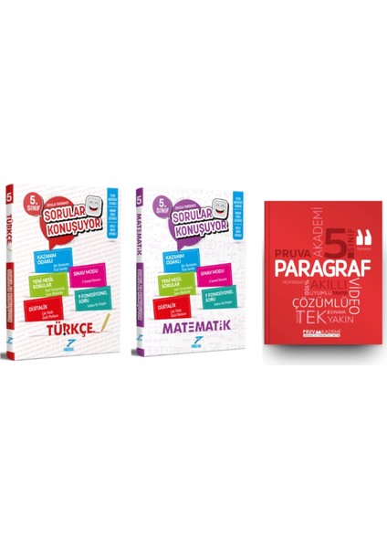 5.Sınıf Türkçe Sorular Konuşuyor / Matematik Sorular Konuşuyor / Paragraf Soru Bankası
