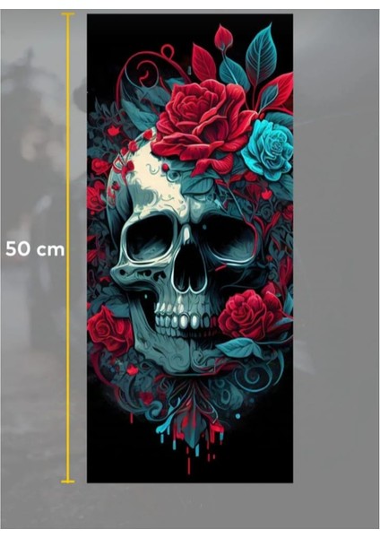 Reklam Kuru Kafa Araç Kapı Direk Kaplama Folyosu Desenli Sticker Ragle Hediyeli 22X50 cm 2 Adet