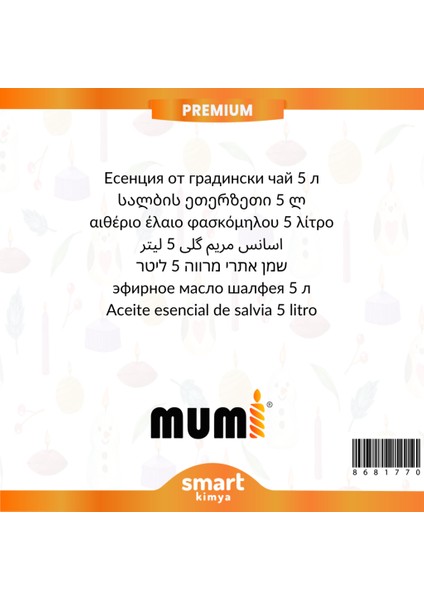 Premium Adaçayı Mum Esansı 14983 5 Litre fiyatları