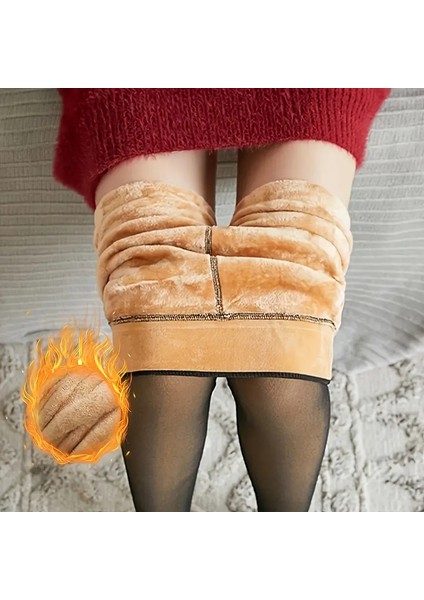 Ravena Model Korse Peluş Çorap Ten Görünümlü Inceltir Sıkılaştırır Fake Siyah Renk