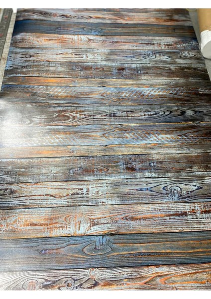 Mutfak Tezgah Üstü Kendinden Yapışkanlı Folyo Kaplama Ahşap Desen 70 cm x 100 cm