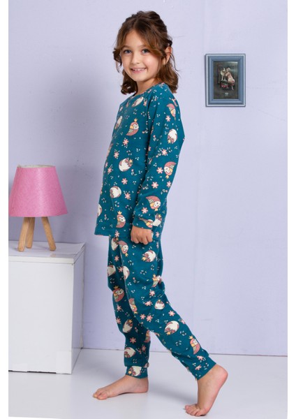 Kız Çocuk Baykuş Desenli Uzun Kollu Pijama Takımı fiyatları