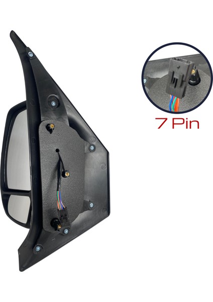 Dış Dikiz Aynası Renault Master ( Kısa Kol ) 2010-> Elektrikli, Isıtmalı, Sinyalli, Manuel Katlanır, Siyah Kapak, 7 Pin indirimleri
