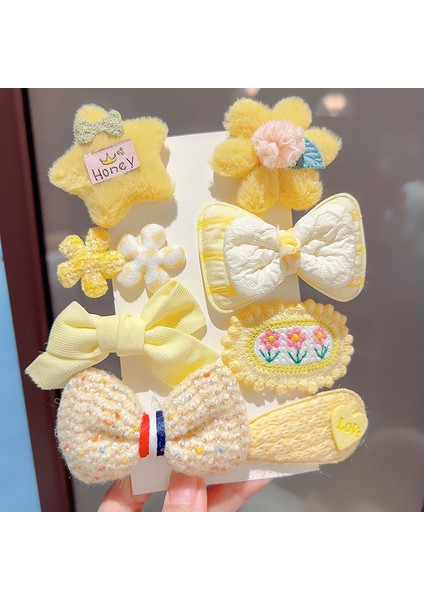 Kız Peluş Saç Aksesuarları Saç Yıldızlarla Süslenmiş 8 Adet Toka (Yurt Dışından)