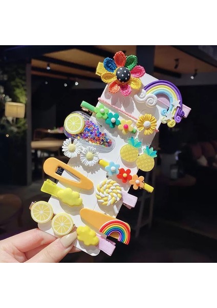 Sevimli Çizgi Film Kız Saç Toka Seti (Yurt Dışından)