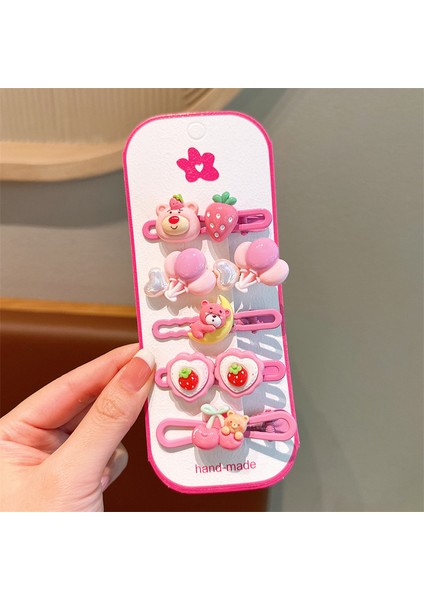 Karikatür Çocuk Saç Aksesuarları Kız Çocukları Için Dekoratif Beş Parçalı Toka Seti (Yurt Dışından)