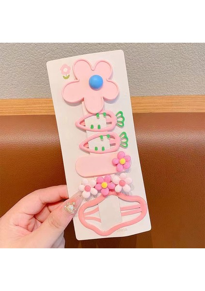 Bulut Sevimli Karikatür Kız 5 Parçalı Toka Seti (Yurt Dışından)