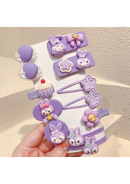 Kız Çocuk Saç Aksesuarı Dekoratif Çocuk Yıldız Lina Belle 12'li Toka Seti (Yurt Dışından)