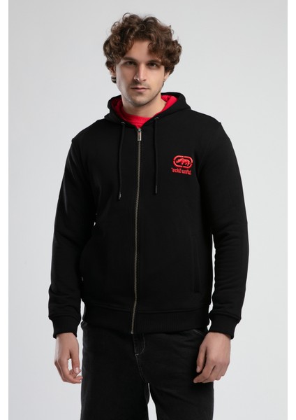 Maıden Siyah Kapüşonlu Nakışlı Standard Fit Erkek Sweatshirt fiyatları