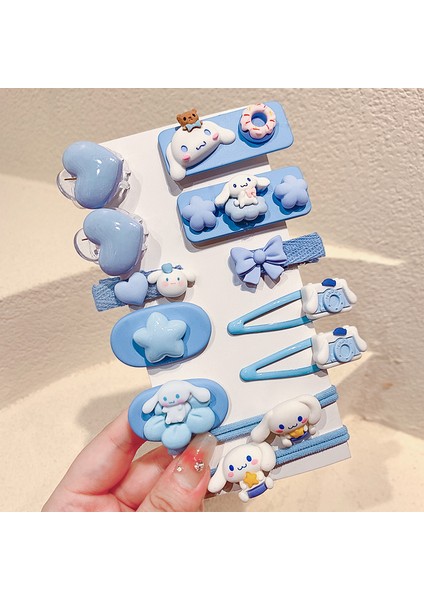 Kız Çocuk Saç Çocuk Aksesuarları Aşk Tarçınlı Köpek 12 Parçalı Toka Seti (Yurt Dışından)