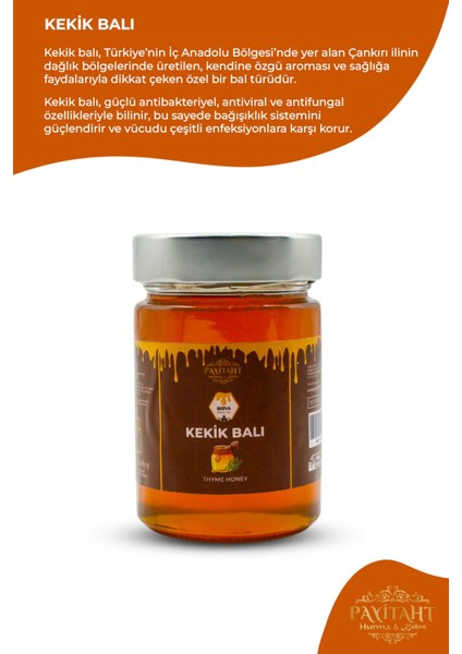 Kekik Balı Çankırı Bölgesi Cam Kavanoz 460 gr
