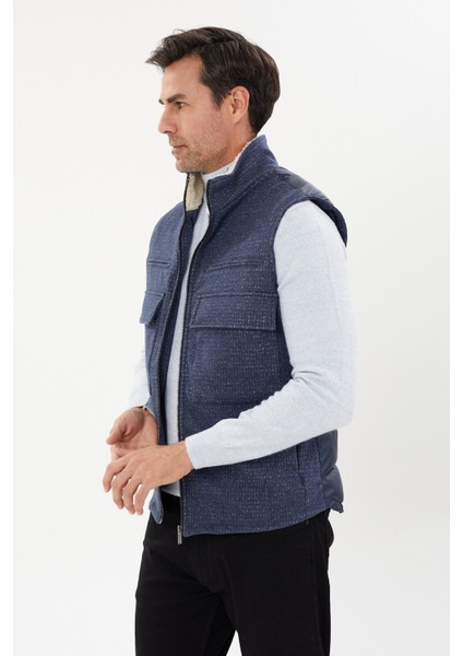 Peluş Yaka Detaylı Spor Yelek- 8090