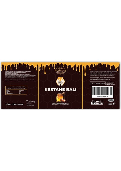 Kestane Balı Zonguldak Bölgesi Cam Kavanoz 460 gr
