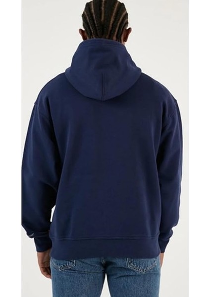 Relaxed Graphic Hoodie Sweatshirt Erkek A2639-0028