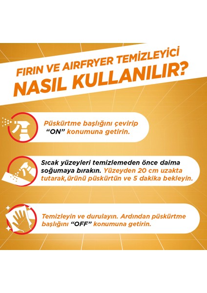 Uzman Serisi Fırın ve Airfryer Temizleyici Sprey 750ml