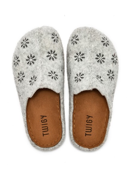 Kar Kadın Ev Terliği Gri 36/40