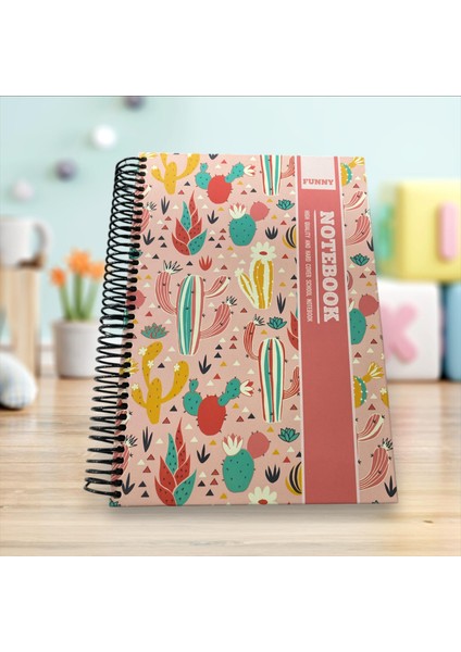 MİKRO 17X24 cm Desenli Çizgili Defter Spiralli