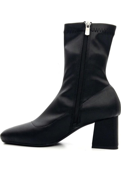 Potinonline K900 Kadın Küt Burun Streç Kalın Topuk Bot fırsatları