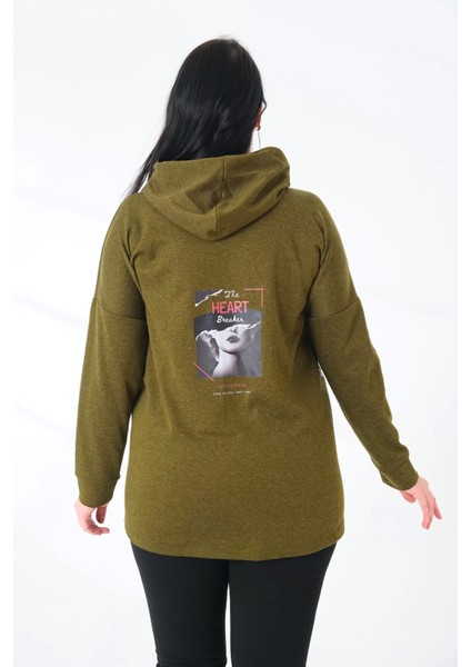 Kapüşonlu Büyük Beden Sweatshirt