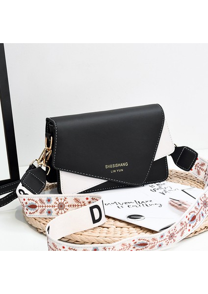 Yeni Moda Trend Kadın Kontrast Renkli Tek Omuz Crossbody Çanta (Yurt Dışından)