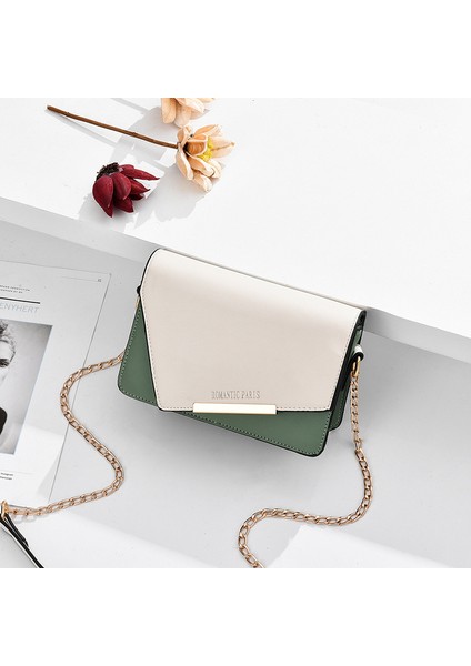 Moda Kontrast Renk Tek Omuz Crossbody Çanta (Yurt Dışından)