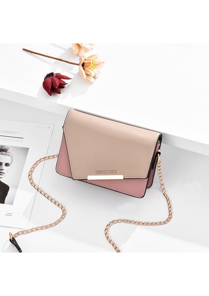 Moda Kontrast Renk Tek Omuz Crossbody Çanta (Yurt Dışından)