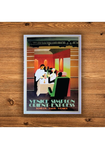 Venedik Simplon-Orient Ekspresi Tren Kabini Için Soyut Ilhamlı Tasarım, POSTER003