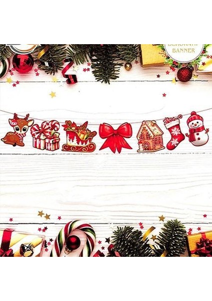 Yılbaşı Dekoratif Banner 120 x 21 cm