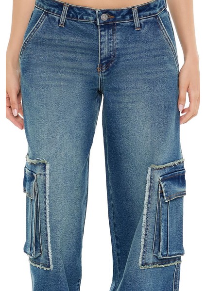 F21 Wide-Leg Kargo Jean Pantolon