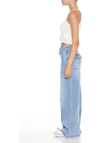 F21 High-Rise Wide-Leg Jean Pantolon