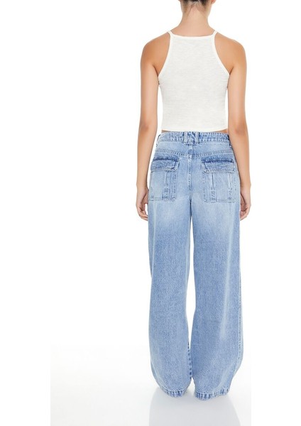 F21 High-Rise Wide-Leg Jean Pantolon