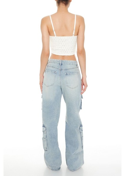 F21 Wide-Leg Kargo Jean Pantolon