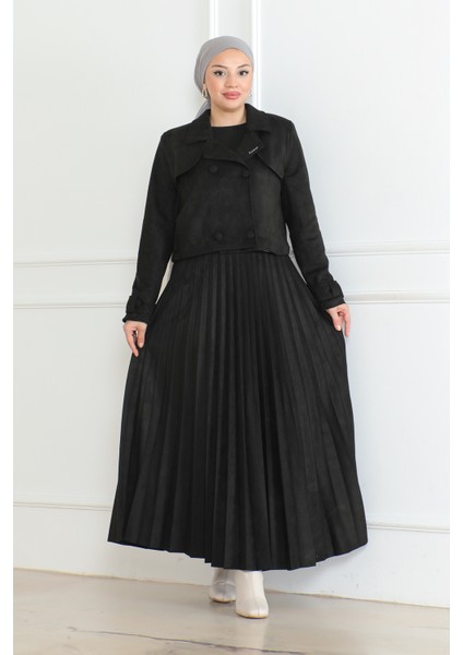 Ceketli Süet Takım & Siyah indirimleri