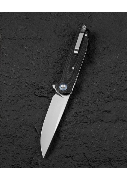 Ascot BG19A Karbon Fiber ve G10 Saplı Ara Katman 3,82'' D2 Çakı