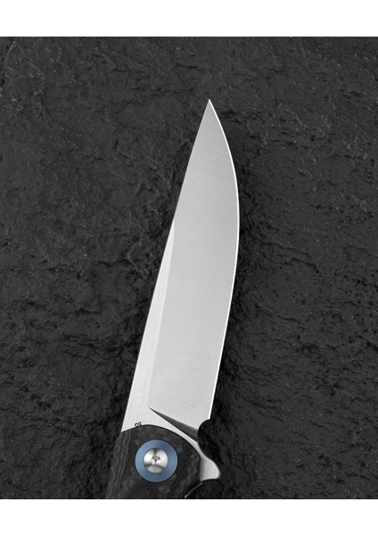 Ascot BG19A Karbon Fiber ve G10 Saplı Ara Katman 3,82'' D2 Çakı