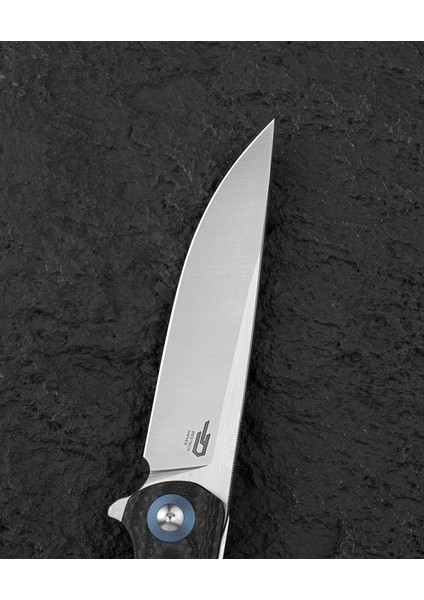 Ascot BG19A Karbon Fiber ve G10 Saplı Ara Katman 3,82'' D2 Çakı